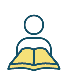training a person with a book open